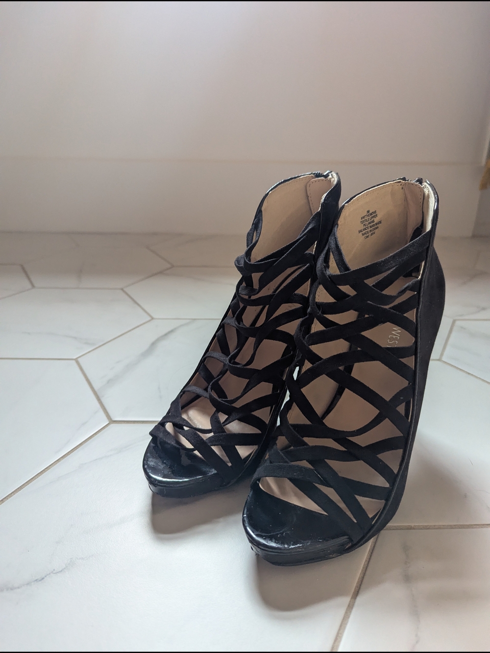 ANine West Black Suede Heel